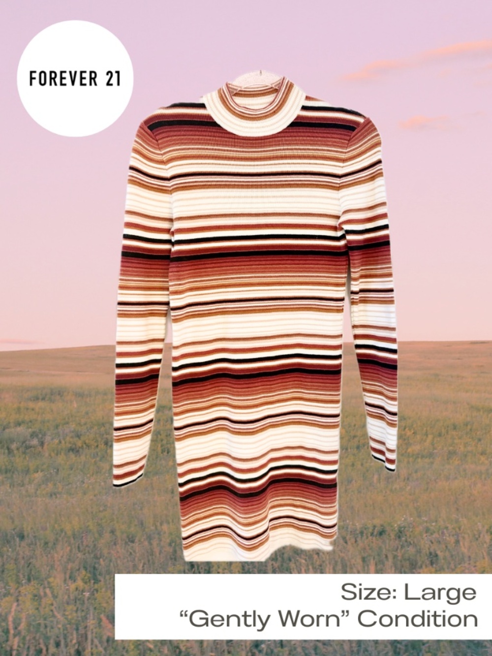 Forever 21 Striped Knit  Dress